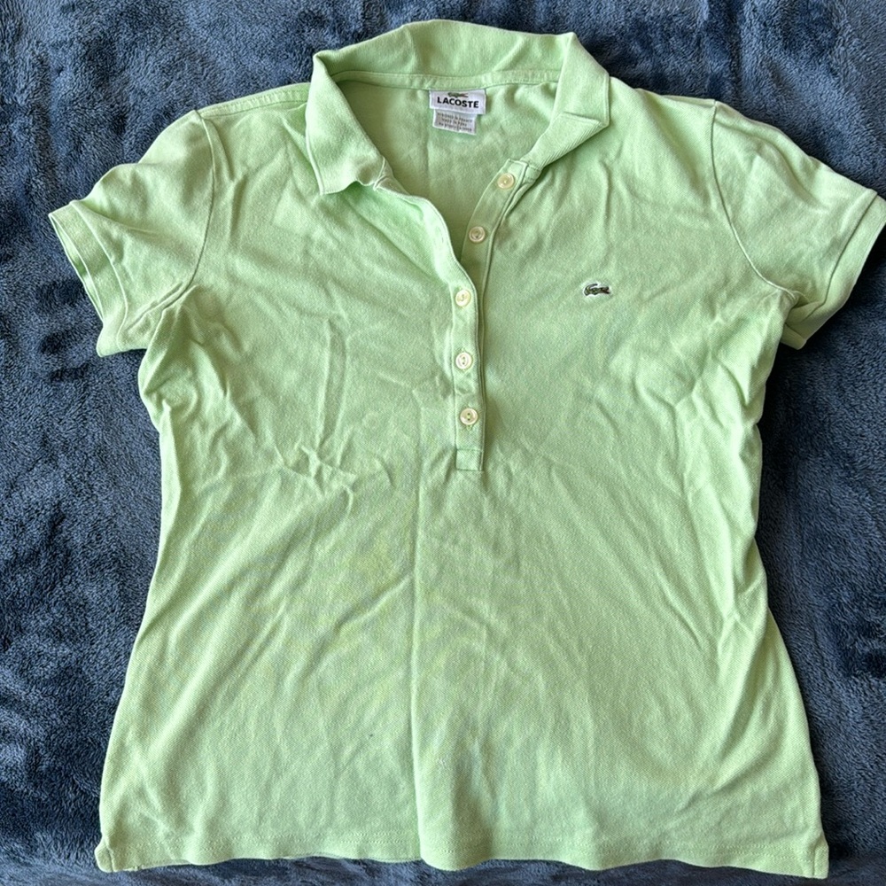 Mint green lacoste polo
